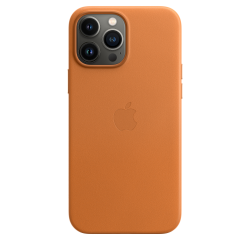 Leren hoesje met MagSafe voor iPhone 13 Pro Max - Goudbruin Apple