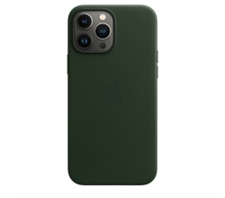 Leren hoesje met MagSafe voor iPhone 13 Pro Max - Sequoia-groen Apple