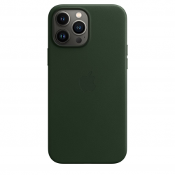 Coque en cuir avec MagSafe pour iPhone 13 Pro Max - Vert séquoia Apple