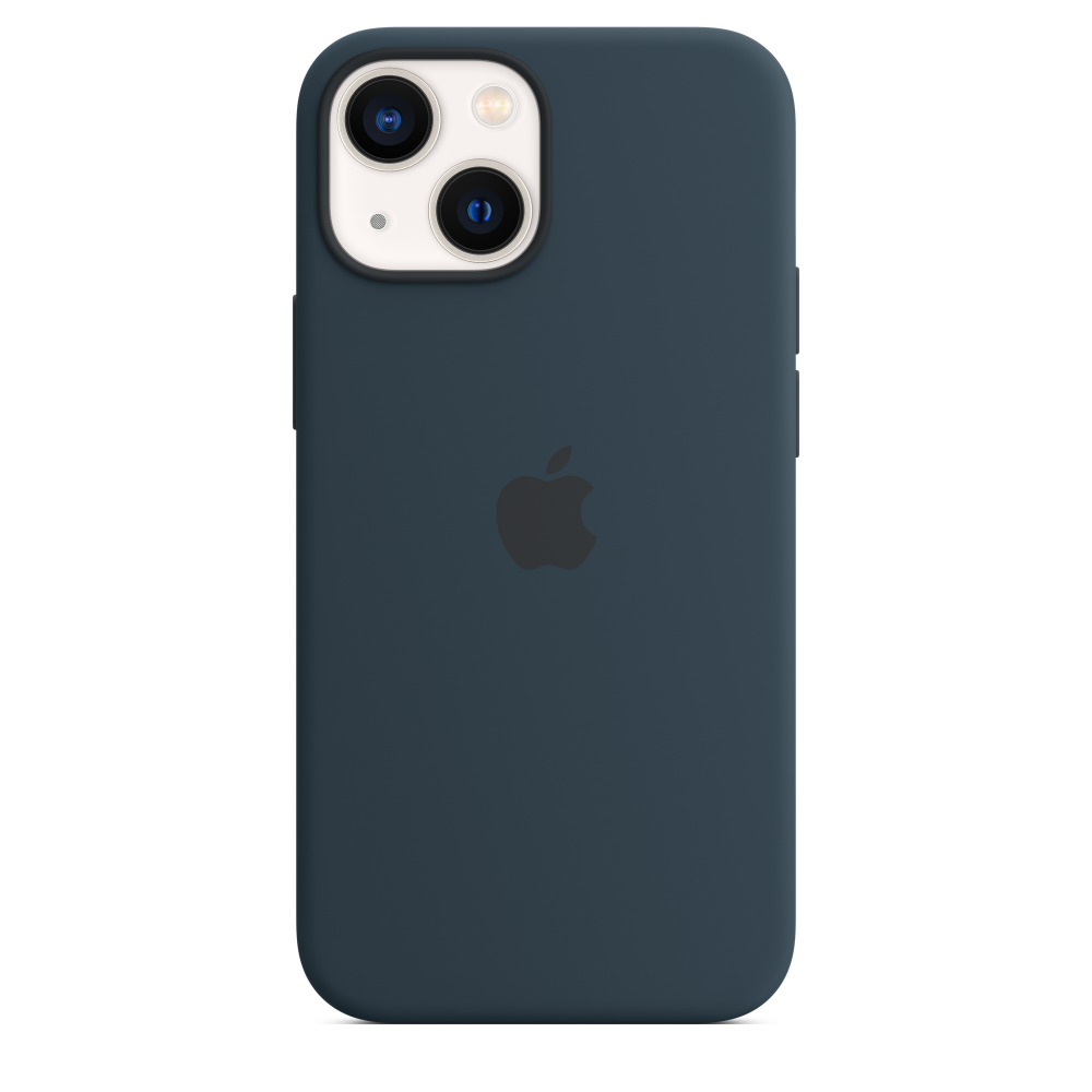 Apple Smartphonehoesje Siliconenhoesje met MagSafe voor iPhone 13 mini - Abyss-blauw