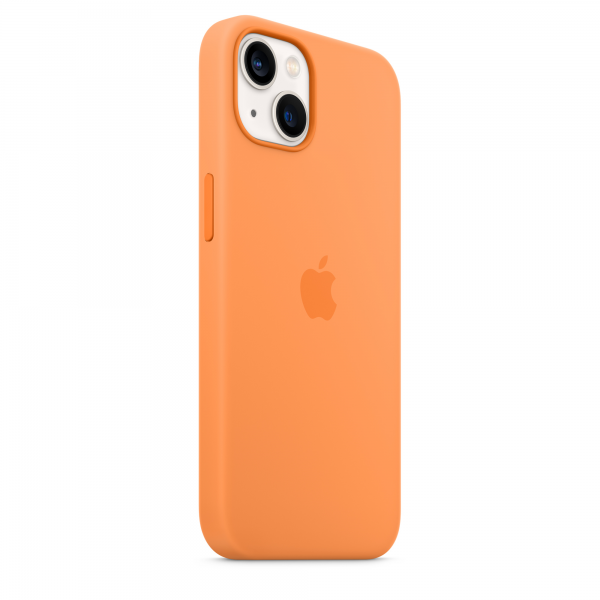 Siliconenhoesje met MagSafe voor iPhone 13 - Okergeel 