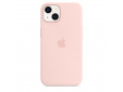 Coque en silicone avec MagSafe pour iPhone 13 - Rose craie