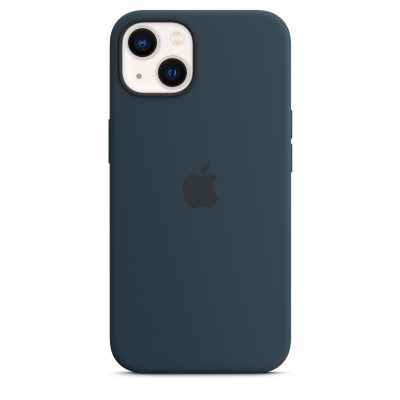 Siliconenhoesje met MagSafe voor iPhone 13 - Abyss-blauw Apple
