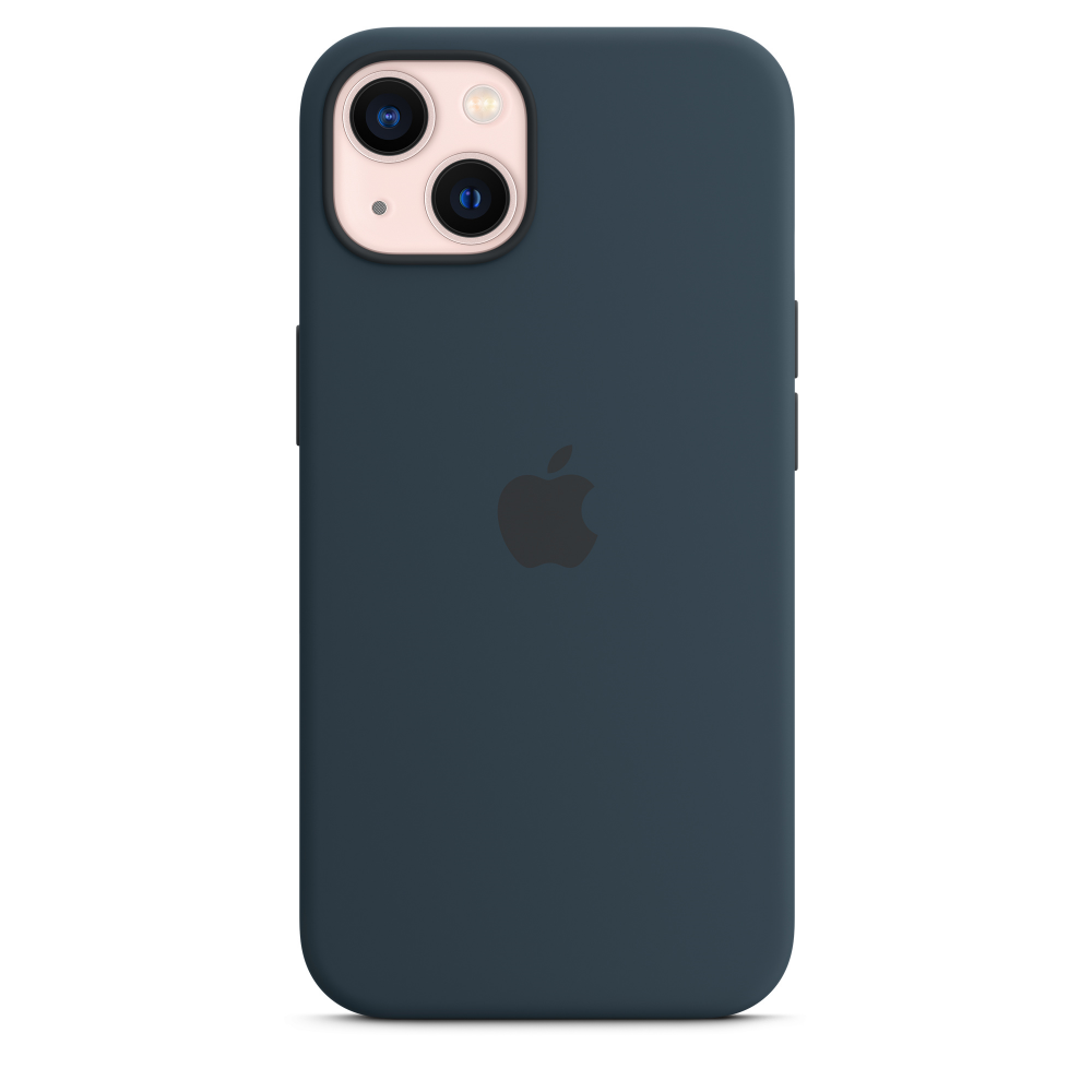 Apple Smartphonehoesje Siliconenhoesje met MagSafe voor iPhone 13 - Abyss-blauw