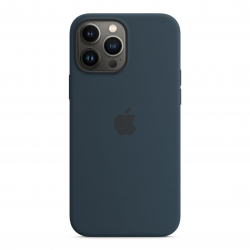 Coque en silicone avec MagSafe pour iPhone 13 Pro Max - Bleu abysse Apple