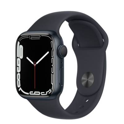 Apple Watch Series 7 GPS, 41mm Midnight Aluminium Case with Midnight Sport Band - Regular Apple