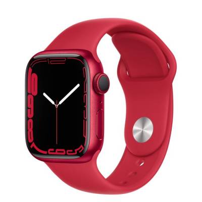 Apple Watch Series 7 GPS 41mm (PRODUCT)RED Aluminium met Sportband (PRODUCT)RED Regular Apple