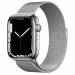 Apple Watch Series 7 GPS + Cellular 45mm Zilver Roestvrij Staal met Milanees Bandje Zilver Apple Watch Series 7 GPS + Cellular 45mm Zilver Roestvrij Staal met Milanees Bandje Zilver
