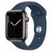 Apple Watch Series 7 GPS + Cellular 45mm Grafiet Roestvrij Staal met Sportbandje Abyss-blauw Apple Watch Series 7 GPS + Cellular 45mm Grafiet Roestvrij Staal met Sportbandje Abyss-blauw