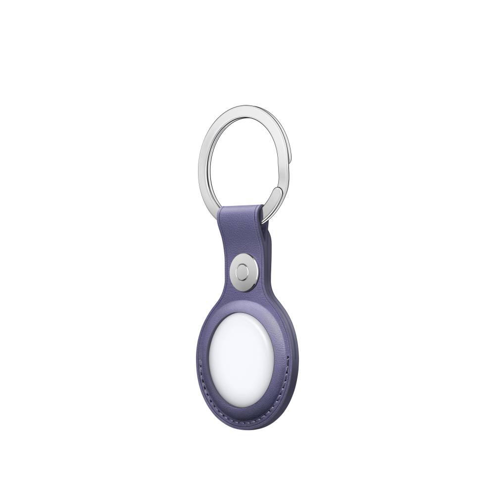 Apple Bluetooth Tracker Accessoires Leren AirTag-sleutelhanger Blauweregen