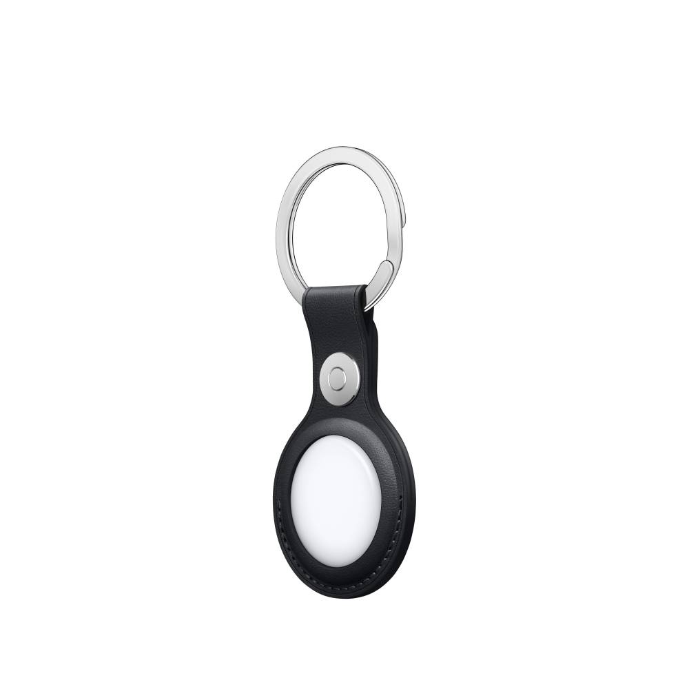 Apple Bluetooth Tracker Accessoires Leren AirTag-sleutelhanger Middernacht