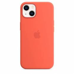 Coque en silicone avec MagSafe pour iPhone 13 Nectarine Apple