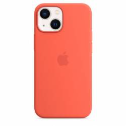 Siliconenhoesje met MagSafe voor iPhone 13 Mini Nectarine Apple