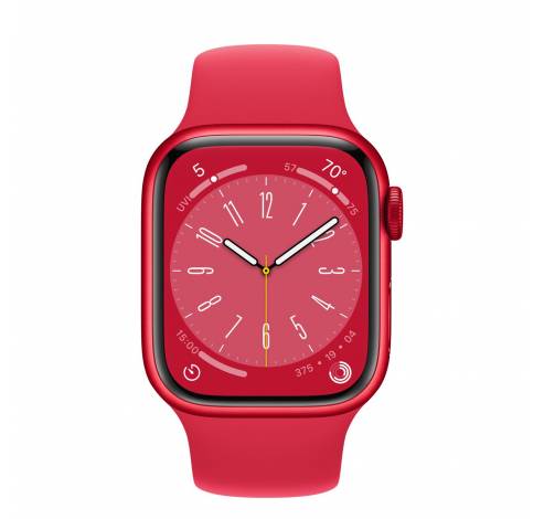 Apple Watch Series 8 GPS + Cellular 41mm (PRODUCT)RED Aluminium Case met (PRODUCT)RED Sport Band - Regular  Apple