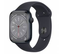 Apple Watch Series 8 GPS + Cellular 45mm Midnight Aluminium Case met Midnight Sport Band Regular Apple