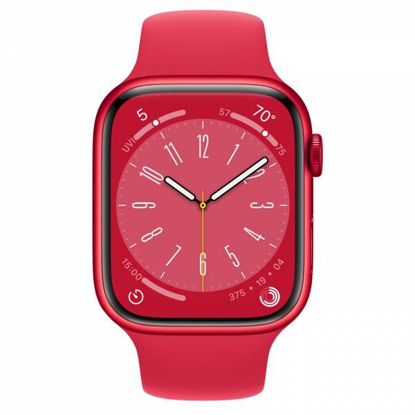 Apple Watch Series 8 GPS 41mm (PRODUCT)RED Aluminium Case met (PRODUCT)RED Sport Band Regular 
