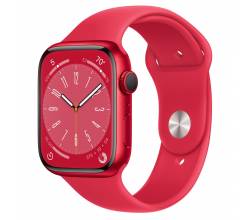 Apple Watch Series 8 GPS 45mm (PRODUCT)RED Aluminium Case met (PRODUCT)RED Sport Band Regular Apple