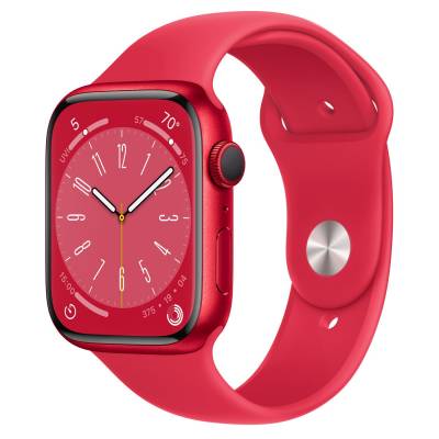 Apple Watch Series 8 GPS 45mm (PRODUCT)RED Aluminium Case met (PRODUCT)RED Sport Band Regular Apple