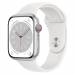 Apple Apple Watch Series 8 GPS 45mm Silver Aluminium Case met White Sport Band Regular Apple Apple Watch Series 8 GPS 45mm Silver Aluminium Case met White Sport Band Regular