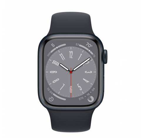 Apple Watch Series 8 GPS 41mm Midnight Aluminium Case with Midnight Sport Band - Regular  Apple