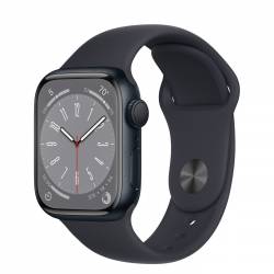 Apple Watch Series 8 GPS 41mm Midnight Aluminium Case with Midnight Sport Band - Regular Apple