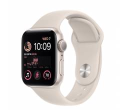 Apple Watch SE GPS 40mm Starlight Aluminium Case met Starlight Sport Band Regular Apple