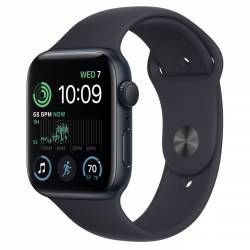 Apple Watch SE GPS 44mm Midnight Aluminium Case met Midnight Sport Band Regular Apple