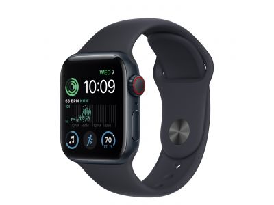 Apple Watch SE GPS + Cellular 40mm Midnight Aluminium Case met Midnight Sport Band Regular