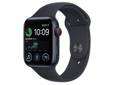 Apple Watch SE GPS + Cellular 44mm Midnight Aluminium Case met Midnight Sport Band Regular