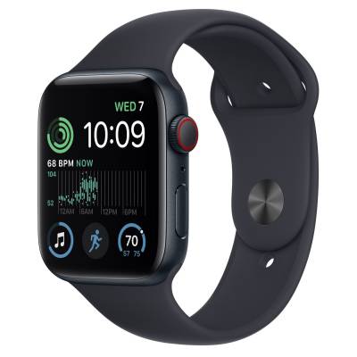 Apple Watch SE GPS + Cellular 44mm Midnight Aluminium Case met Midnight Sport Band Regular Apple