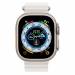 Apple Watch Ultra GPS + Cellular 49mm Titanium Case met White Ocean Band 