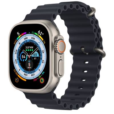 Apple Watch Ultra GPS + Cellular, 49mm Titanium Case met Midnight Ocean Band Apple