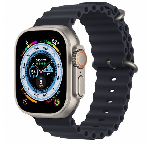 Apple Watch Ultra GPS + Cellular 49mm Titanium Case met Midnight Ocean Band  Apple