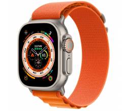 Apple Watch Ultra GPS + Cellular 49mm Titanium Case with Orange Alpine Loop Large Apple