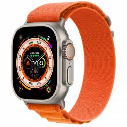 Apple Apple Watch Ultra GPS + Cellular 49mm Titanium Case with Orange Alpine Loop Large 