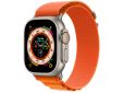 Apple Watch Ultra GPS + Cellular, 49mm Titanium Case met Orange Alpine Loop Small