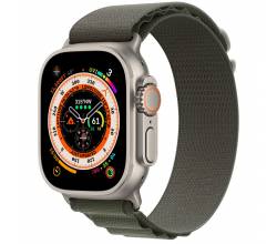 Apple Watch Ultra GPS + Cellular 49mm Titanium Case with Green Alpine Loop Small Apple