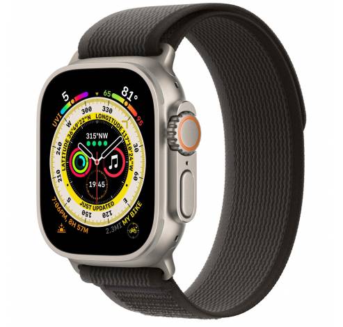 Apple Watch Ultra GPS + Cellular 49mm Titanium Case with Black/Gray Trail Loop M/L  Apple