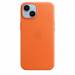 Leren hoesje met MagSafe voor iPhone 14 Orange 