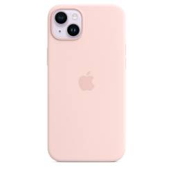 Coque en silicone pour iPhone 14 plus avec MagSafe Chalk Pink Apple