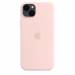 Siliconenhoesje met MagSafe voor iPhone 14 Plus Chalk Pink 
