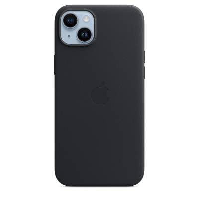 Étui en cuir pour iPhone 14 plus avec MagSa Midnight Apple