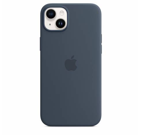Coque en silicone pour iPhone 14 plus avec MagSafe Storm Blue  Apple