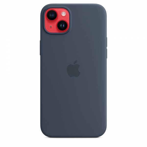 Siliconenhoesje met MagSafe voor iPhone 14 Plus Storm Blue 