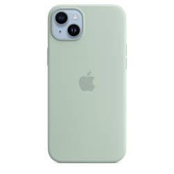 Coque en silicone pour iPhone 14 plus avec MagSafe Succulent Apple