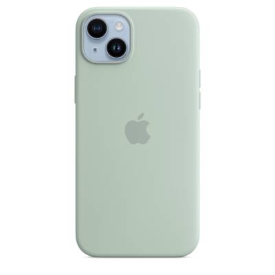 Siliconenhoesje met MagSafe voor iPhone 14 Plus Succulent Apple