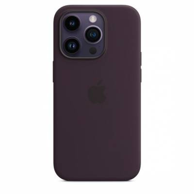 Coque en silicone avec MagSafe pour iPhone 14 Pro Elderberry Apple