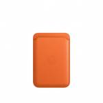 Porte-cartes iPhone en cuir avec MagSafe Orange 