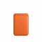 Leren kaarthouder met MagSafe voor iPhone Oranje 