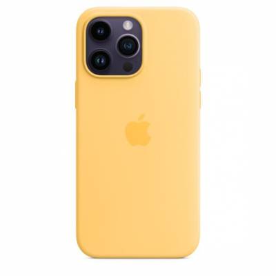 Coque en silicone pour iPhone 14 Pro Max avec MagSafe Sunglow Apple